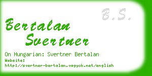 bertalan svertner business card